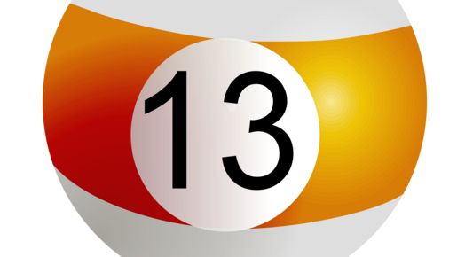 Billardkugel mit der Nummer 13